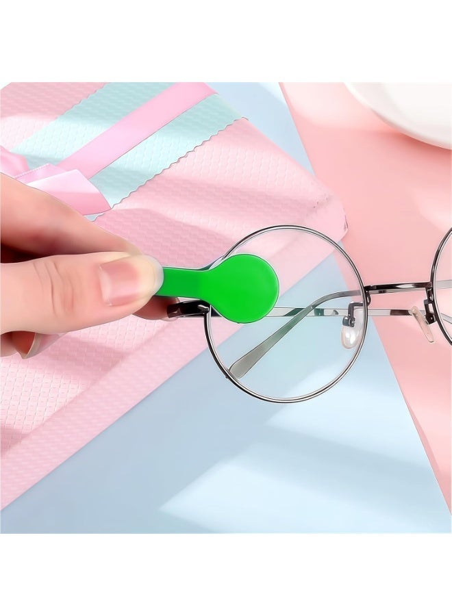 فرشاة تنظيف النظارات وأداة من الألياف الدقيقة (3 قطع) - منظف عدسات صغير الحجم للنظارات الشمسية ونظارات القراءة والنظارات الطبية - آمن ضد الخدوش - متعدد الألوان - Image 5